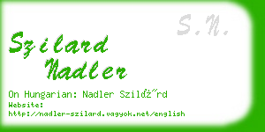 szilard nadler business card